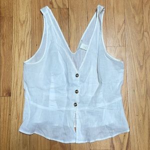 White cropped light weight shirt